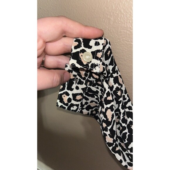 Women’s Ann Taylor Loft cheetah print button down blouse size small work career - Picture 5 of 7